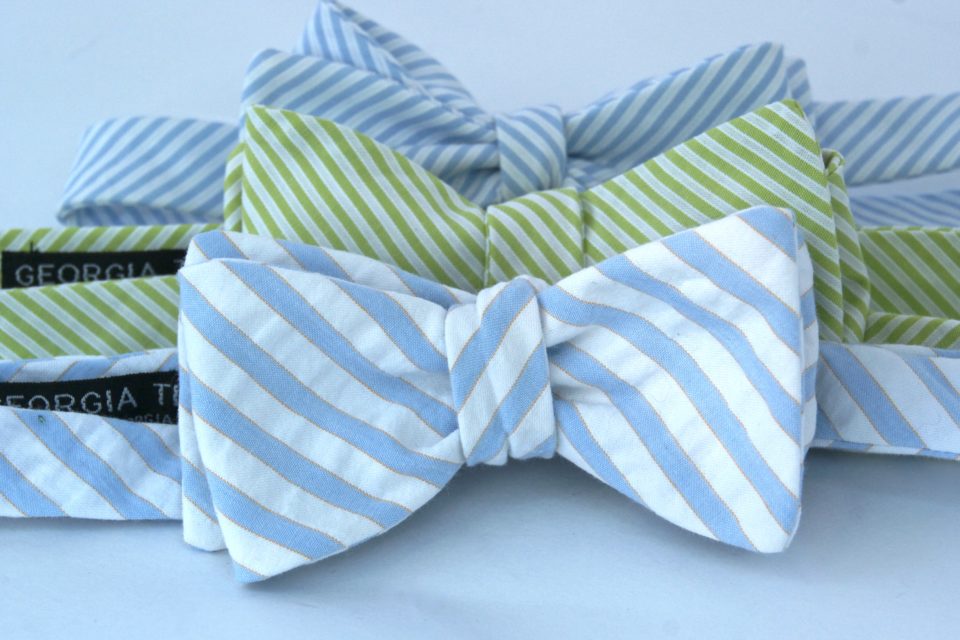 Seersucker bow tie